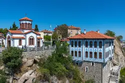 Гледка към Стария град в Пловдив и възрожденска архитектура